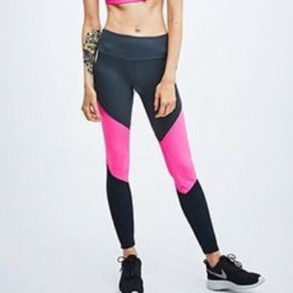 Onzie Colorblock Track Legging Pink Size S/M